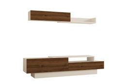Hanah Home Mueble de TV Elda - Blanco y nogal
